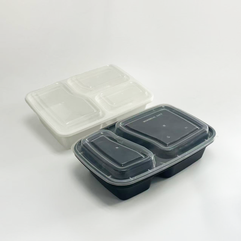 3-Com Rectangle PP Food Container
